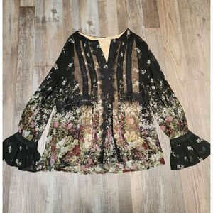 Soft Surroundings Womens Size Small Style 2AR64 Long Sleeve Layered Blouse
